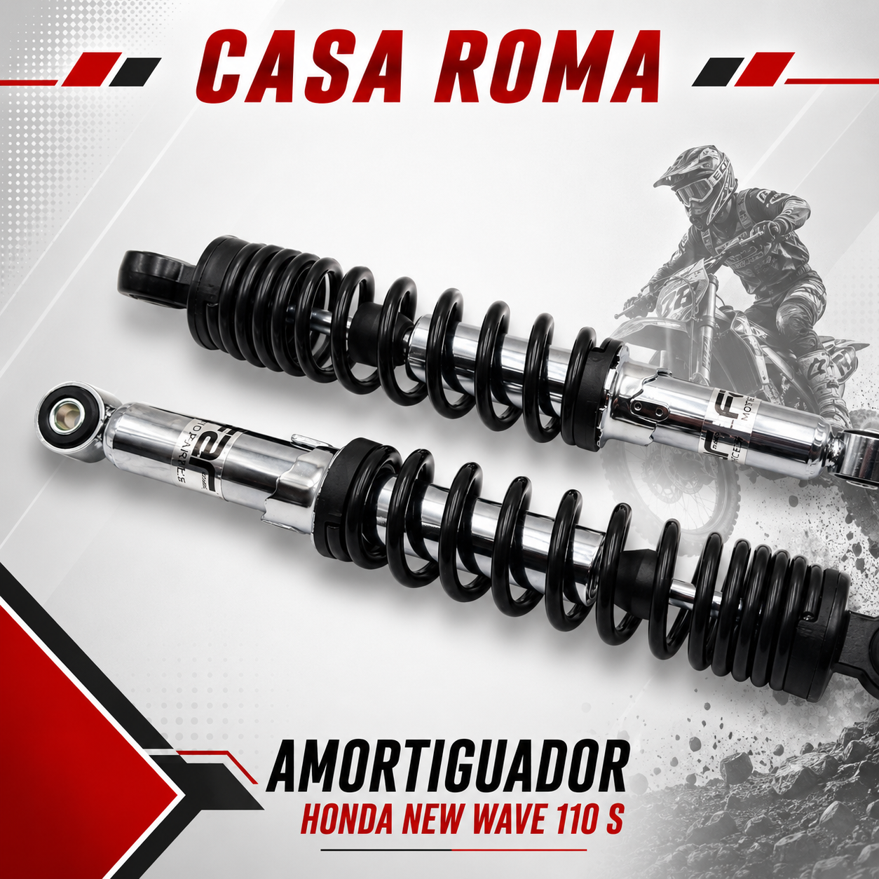 JUEGO AMORTIGUADOR TRASERO HONDA NEW WAVE